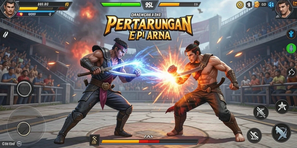 Gameplay seru dengan pertarungan karakter unik di 9SL.