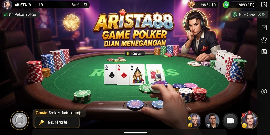 Screenshot permainan Poker yang mendebarkan di ARISTA88.