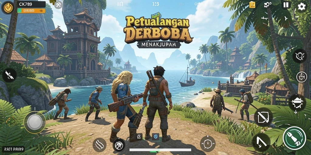 Tangkapan layar gameplay CK789 yang menunjukkan petualangan Open World.