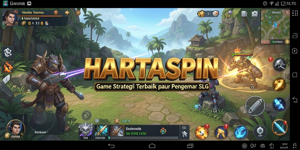 Tangkapan layar HARTASPIN menampilkan serangan strategis dalam gameplay SLG.