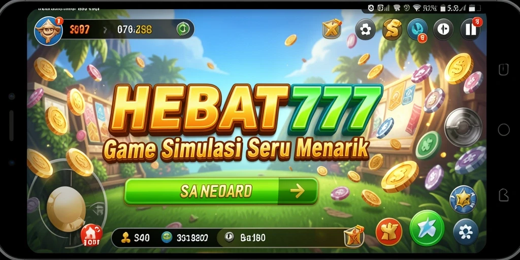 Tampilan utama gameplay HEBAT777 dengan aktivitas simulasi yang menarik.