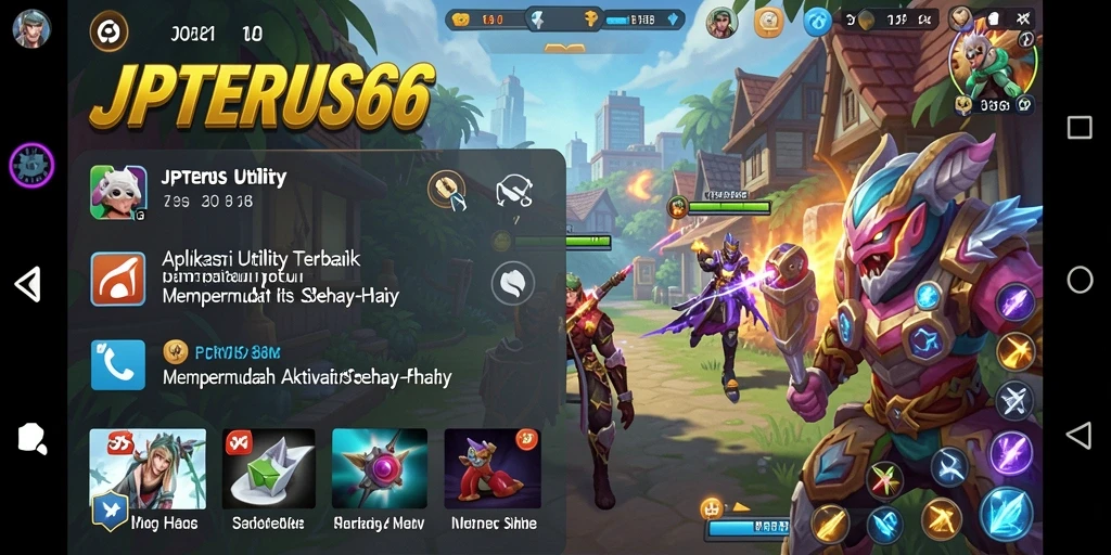 Screenshot yang menampilkan antarmuka pengguna JPTERUS66 dengan fitur manajemen tugas.