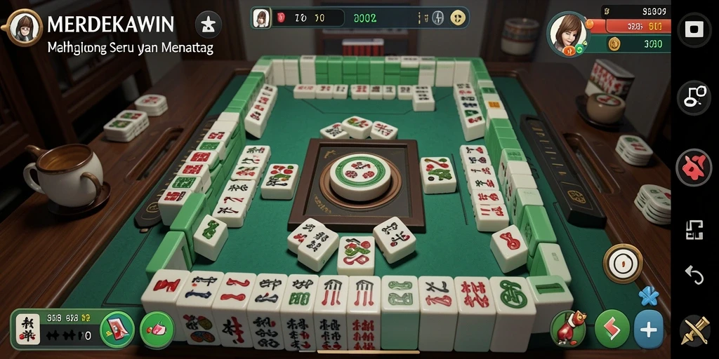 Gameplay hebat dari MERDEKAWIN yang menampilkan tantangan Mahjong.