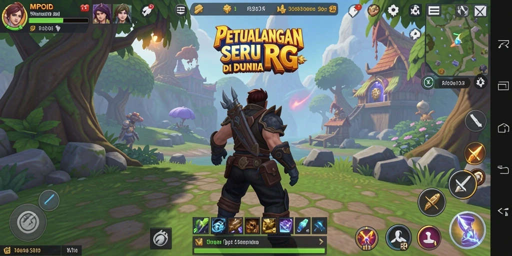 Tampilan seru dari gameplay RPG MPOID yang penuh aksi.