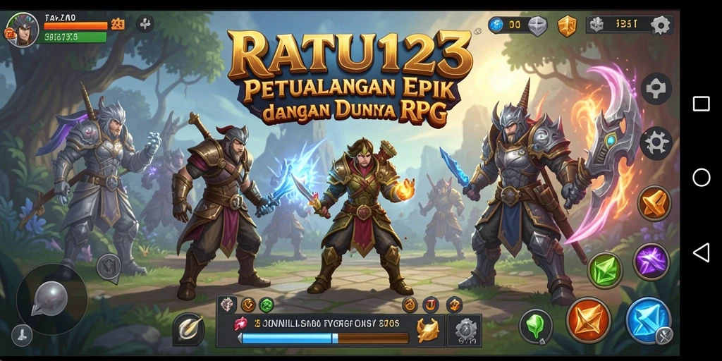 Screenshot utama RATU123 menampilkan petualangan seru di dunia RPG.