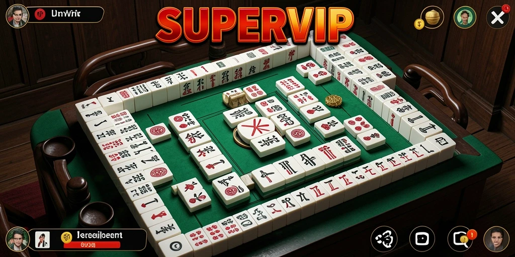 Screenshot gameplay SUPERVIP yang menunjukkan aksi seru Mahjong.