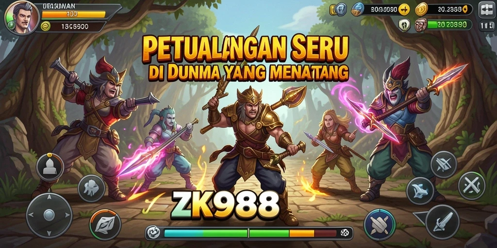 Screenshot ZK988 menampilkan eksplorasi dunia petualangan yang menakjubkan.
